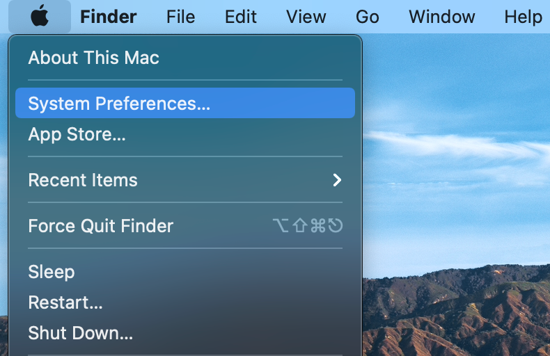 Click System Preferences.